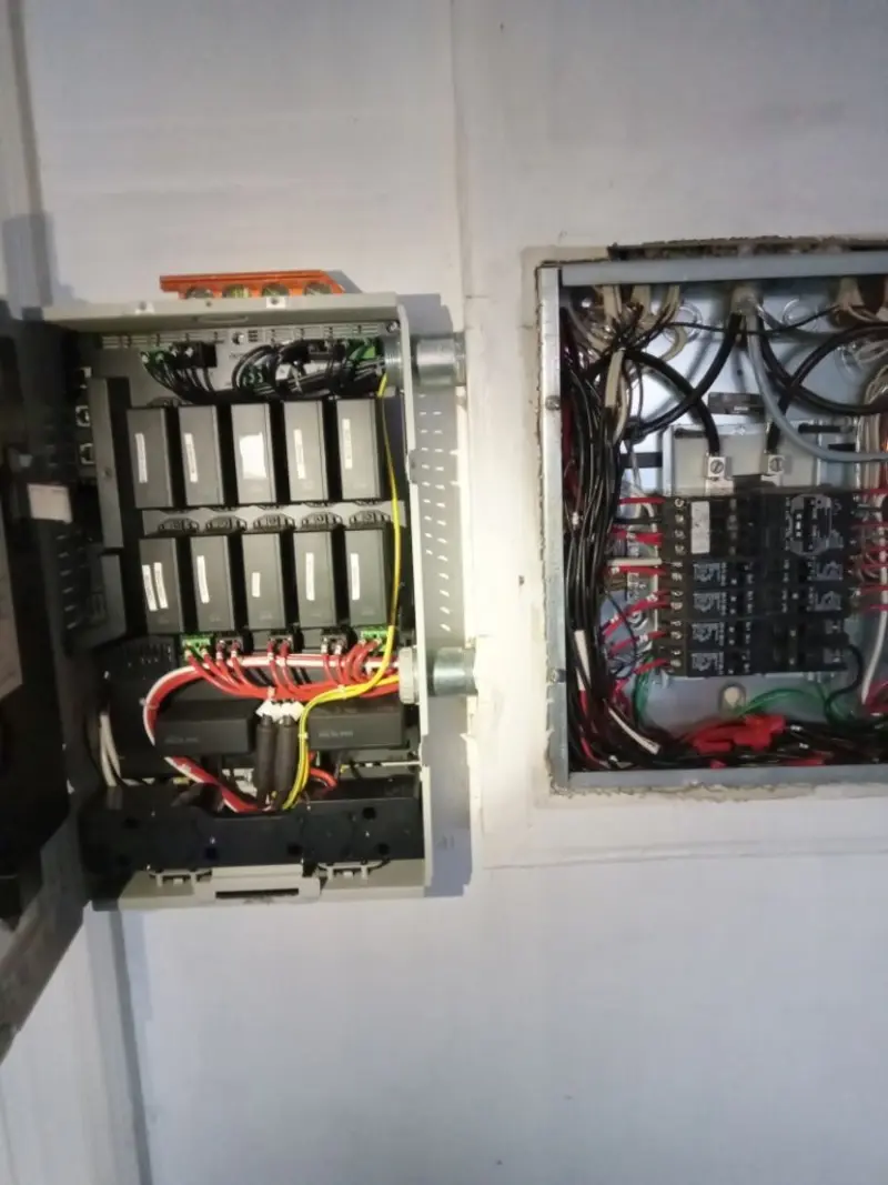 Electrical panel upgrade completed for Security Camera Wiring in Temple